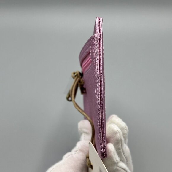 HOBO Pink Metallic Euro Slide Card Case ID Passport Holder - Picture 7 of 14